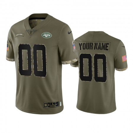 Tröjor New York Jets Custom Olive 2022 Salute To Service Limited - Män Tröjor New York Jets Custom Olive 2022 Salute To Service Limited - Män